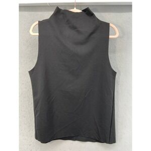 BLQ Basiq Sleeveless Funnel Neck Womens Sz0 XS Black Mock Neck Shell